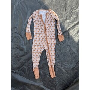 Little Sleepies Terracotta Rainbow Bamboo Zippie Pajamas 12-18 Months Unisex